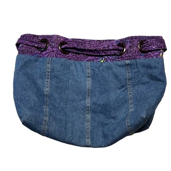 Homemade Denim Hobo Women's Handbag Purse - Picture 2 of 7